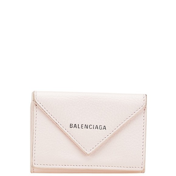 Balenciaga Tri Leather Pink Wallet - Picture 1 of 8